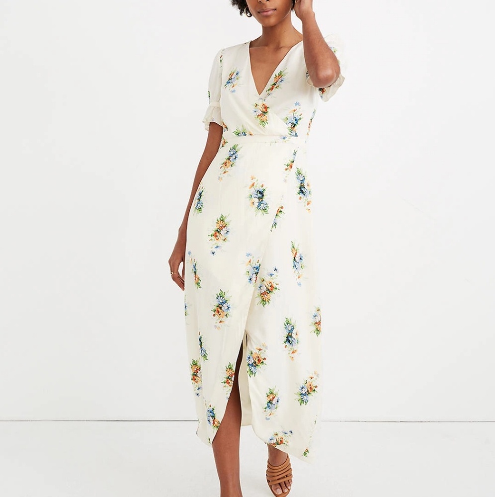 NWOT Madewell Ruffle Sleeve Maxi Dress